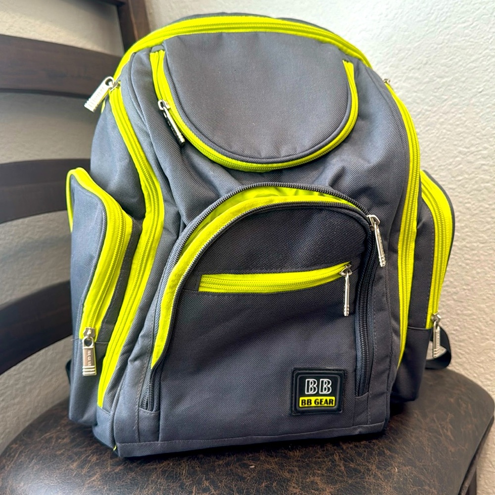 Gray and Yellow Backpack